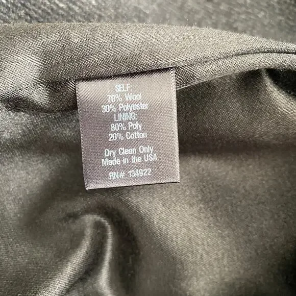 Emerson Fry Wool Blend Double Breasted Dark Gray Peacoat - Size 00 - Picture 5 of 5